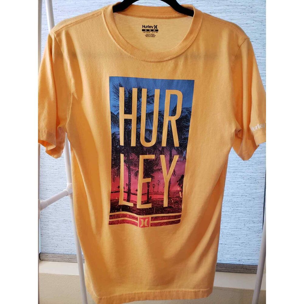 Youth T Shirt Hurley Unisex Graphic Orange Youth 13-15 yr old size XL 100127